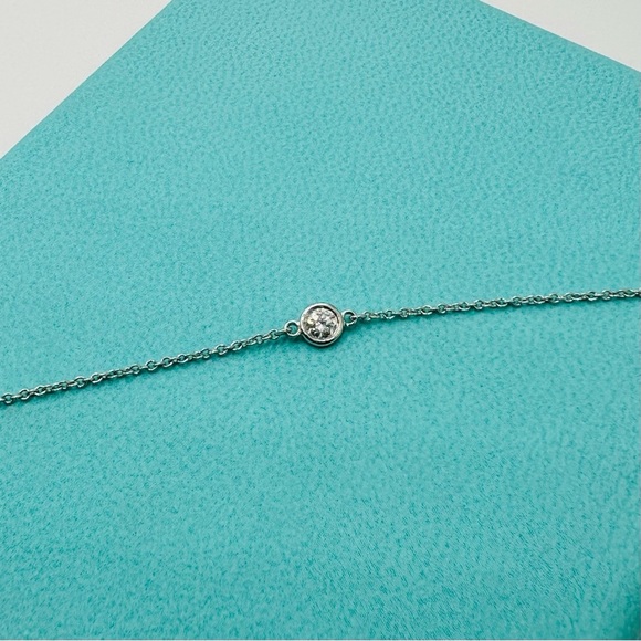Tiffany & Co. .15 Diamonds by the Yard Bracelet in Platinum 6” with Packaging - Picture 3 of 11